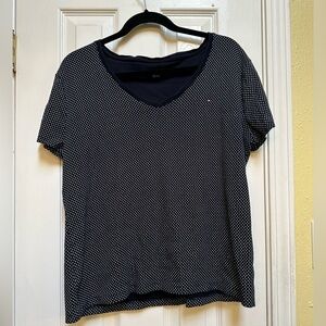 Tommy Hilfiger Women's Navy Polka Dot Tee